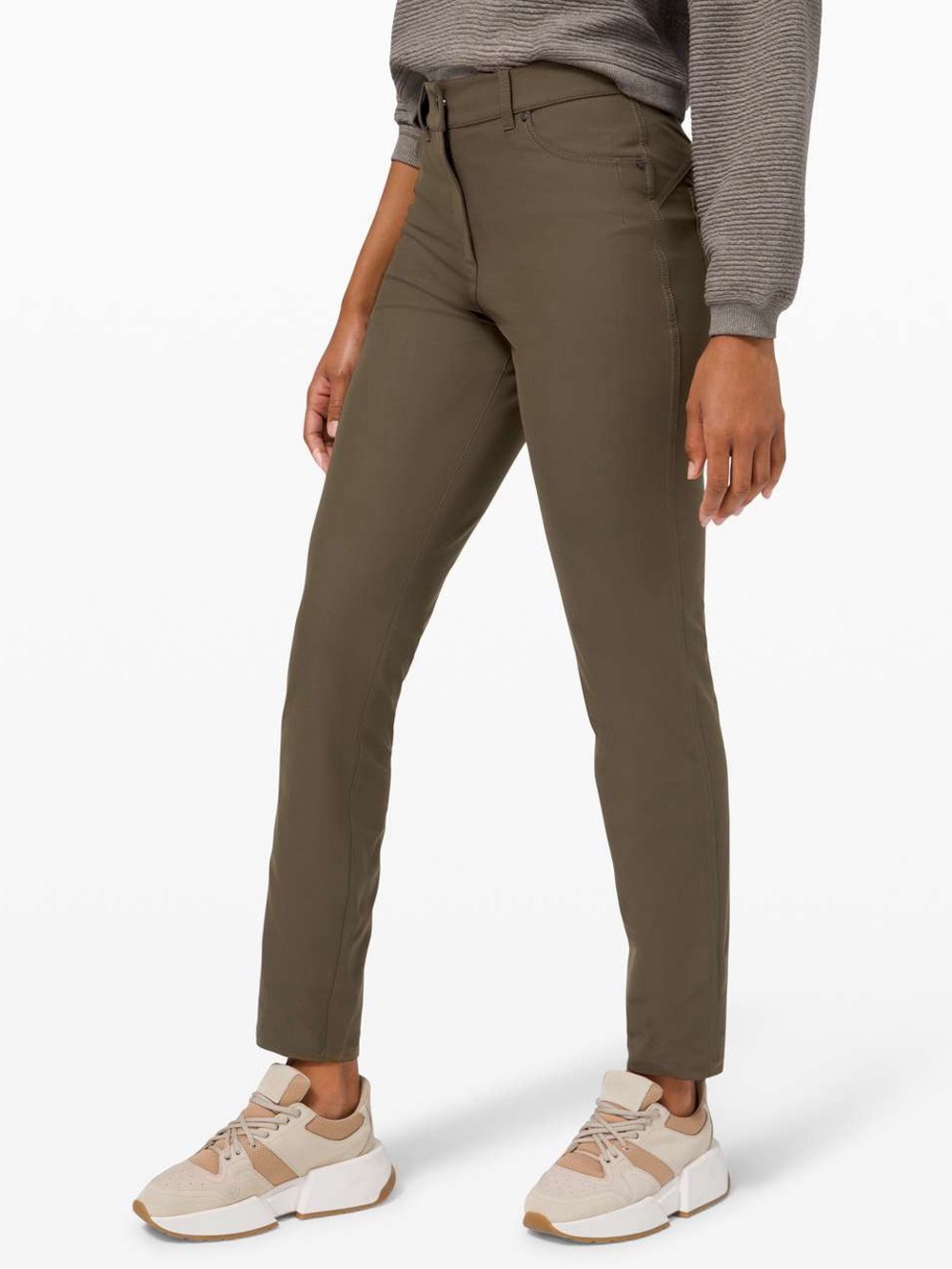 Lululemon City Sleek 5-Pocket Pant in Olive Green